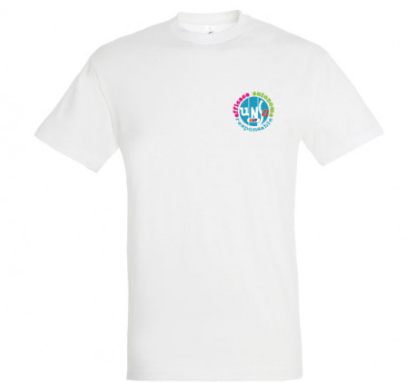 Tee shirt blanc quadri coeur