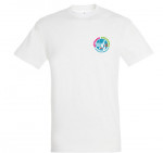 Tee shirt blanc quadri coeur