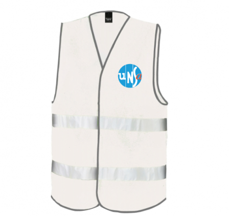 Gilet Blanc marquage recto et verso