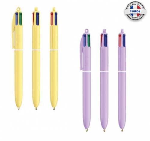 Bic 4couleur Pastel Quadri
