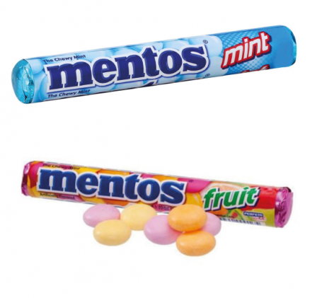 Mentos Menthe ou Fruits